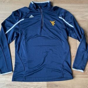Adidas WVU climalite half zip polo mens medium